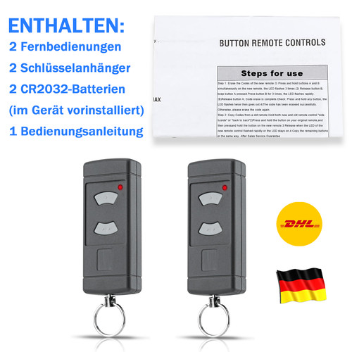 2stück garagentor handsender - garagentor,